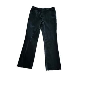 Jones New York Signature Petite Black Velvet Flat Front Dress Pants-Size 6P